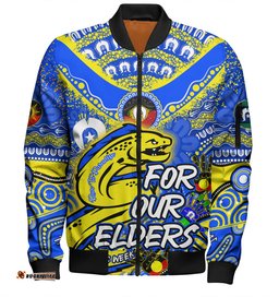 Amazing Aussie Parramatta Eels Naidoc Week Custom For Our Elders Run to Paradise Bomber Jacket