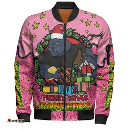 Amazing Aussie Penrith Panthers Christmas Custom Merry Christmas Our Beloved Team With Aboriginal Dot Art Pattern V2 Bomber Jacket