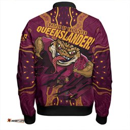 Amazing Aussie Queensland Maroons Maroon Venom QLD Strikeforce Bomber Jacket