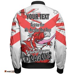 Amazing Aussie St. George Illawarra Dragons Happy Australia Day We Are One And Free Bomber Jacket