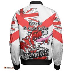 Amazing Aussie St. George Illawarra Dragons Happy Australia Day We Are One And Free Bomber Jacket