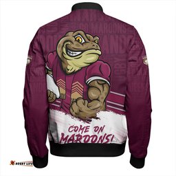 Amazing Aussie Queensland Maroons QLD Maroons Word Cloud Style Bomber Jacket