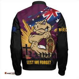 Amazing Aussie Queensland Maroons Fearless ANZAC Defender Bomber Jacket