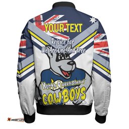 Amazing Aussie North Queensland Cowboys Happy Australia Day We Are One And Free V2 Bomber Jacket