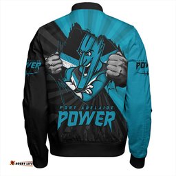Amazing Aussie Port Adelaide Breaking Through Fan Design Bomber Jacket