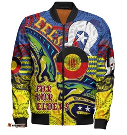 Amazing Aussie Parramatta Eels Naidoc Week Custom Parramatta Eels Naidoc Week For Our Elders With Dot Art Bomber Jacket