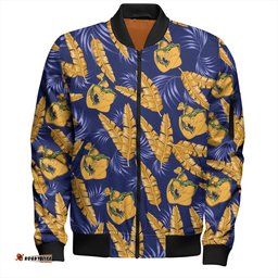 Amazing Aussie Parramatta Eels Custom Tropical Patterns Parramatta Eels Bomber Jacket
