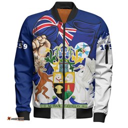 Amazing Aussie Queensland Power Pride And Heritage Crest Bomber Jacket