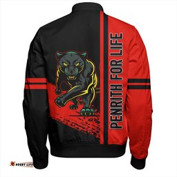 Amazing Aussie Penrith Panthers Penrith Panthers Mascot Quater Style Bomber Jacket