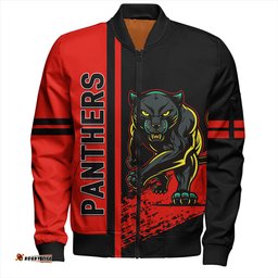 Amazing Aussie Penrith Panthers Penrith Panthers Mascot Quater Style Bomber Jacket