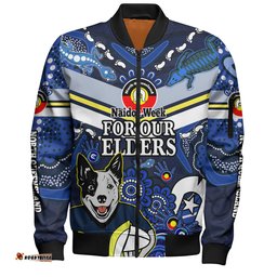 Amazing Aussie North Queensland Cowboys Naidoc Custom For Our Elders Home Jersey Bomber Jacket
