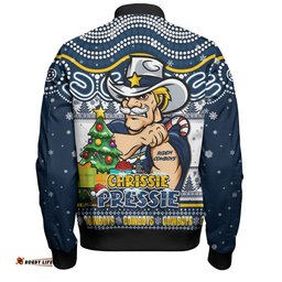 Amazing Aussie North Queensland Cowboys Aussie Ugly Christmas For Die Hard Fan Supporters Bomber Jacket
