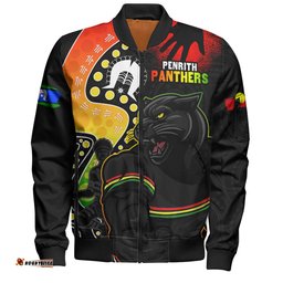 Amazing Aussie Penrith Panthers NAIDOC Indigenous Warrior Spirit Bomber Jacket