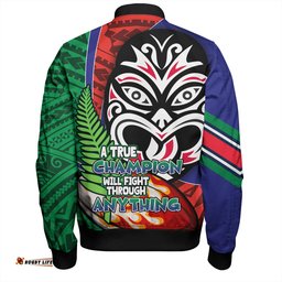 Amazing Aussie New Zealand Warriors Grand Final A True Champion Will Fight Through Anything With Polynesian Patterns Bomber Jacket