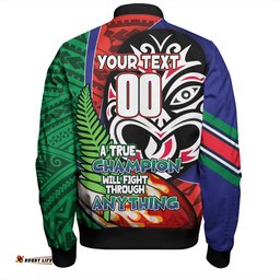 Amazing Aussie New Zealand Warriors Grand Final A True Champion Will Fight Through Anything With Polynesian Patterns Bomber Jacket