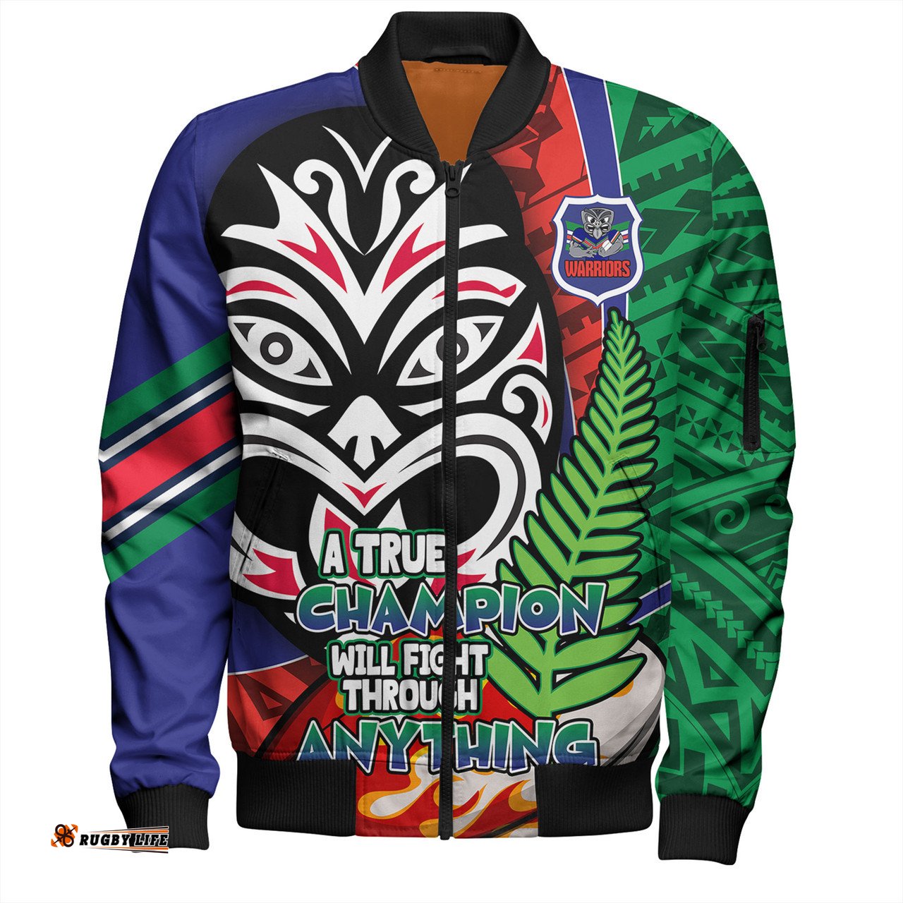 Amazing Aussie New Zealand Warriors Grand Final A True Champion Will Fight Through Anything With Polynesian Patterns Bomber Jacket