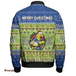 Amazing Aussie Parramatta Eels Christmas Custom Chrissie Spirit Bomber Jacket