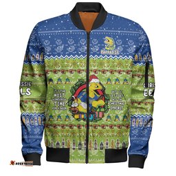 Amazing Aussie Parramatta Eels Christmas Custom Chrissie Spirit Bomber Jacket