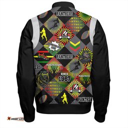 Amazing Aussie Penrith Panthers Argyle Patterns Style Tough Fan Rugby For Life Bomber Jacket