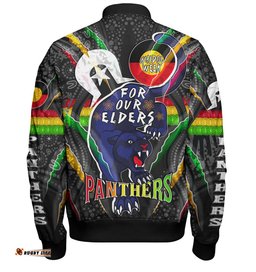 Amazing Aussie Penrith Panthers Naidoc Week Custom Penrith Panthers Naidoc Week For Our Elders Australian Indigenous Dot Art Bomber Jacket
