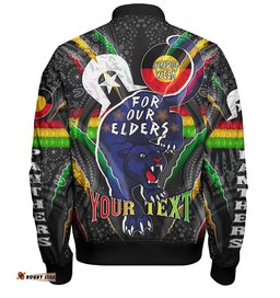 Amazing Aussie Penrith Panthers Naidoc Week Custom Penrith Panthers Naidoc Week For Our Elders Australian Indigenous Dot Art Bomber Jacket