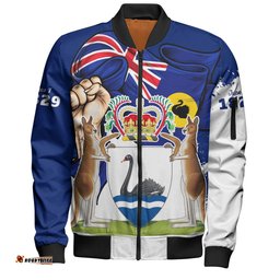 Amazing Aussie Western Australia Power Pride And Heritage Crest Bomber Jacket