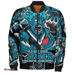 Amazing Aussie Port Adelaide Blazing Spirit Of Victory Bomber Jacket