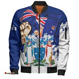 Amazing Aussie Victoria Power Pride And Heritage Crest Bomber Jacket