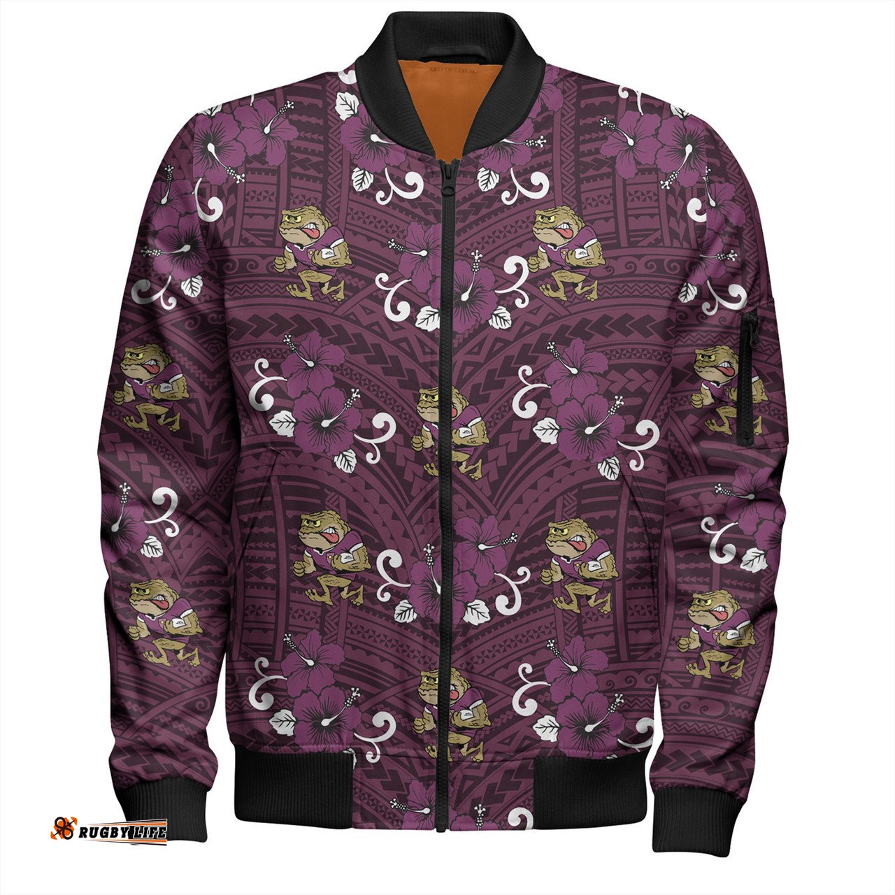 Amazing Aussie Cane Toads Custom QLD With Maori Patterns Bomber Jacket