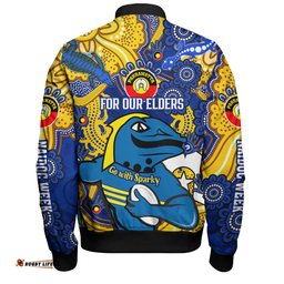 Amazing Aussie Parramatta Eels Naidoc Week Custom For Our Elders Go With Sparky Bomber Jacket