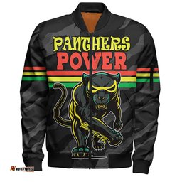 Amazing Aussie Penrith Panthers Custom Panther Supporter Bomber Jacket