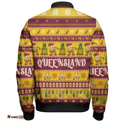 Amazing Aussie Queensland Big Things Christmas Custom The Big Pineapple Bomber Jacket