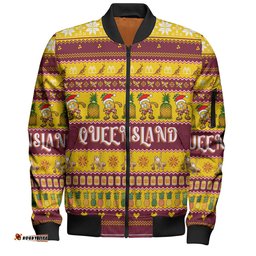 Amazing Aussie Queensland Big Things Christmas Custom The Big Pineapple Bomber Jacket