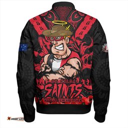 Amazing Aussie St Kilda Ripped Legacy Of The Game The ANZAC Spirit Lives On Bomber Jacket