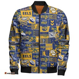 Amazing Aussie Parramatta Eels Sport Team Of Us Die Hard Fan Supporters Comic Style Bomber Jacket