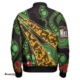 Amazing Aussie Wallabies Rugby Custom Anzac Day Aboriginal Inspired Wallabies Kangaroo Bomber Jacket