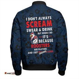 Amazing Aussie Sydney Roosters Scream With Tropical Patterns Bomber Jacket