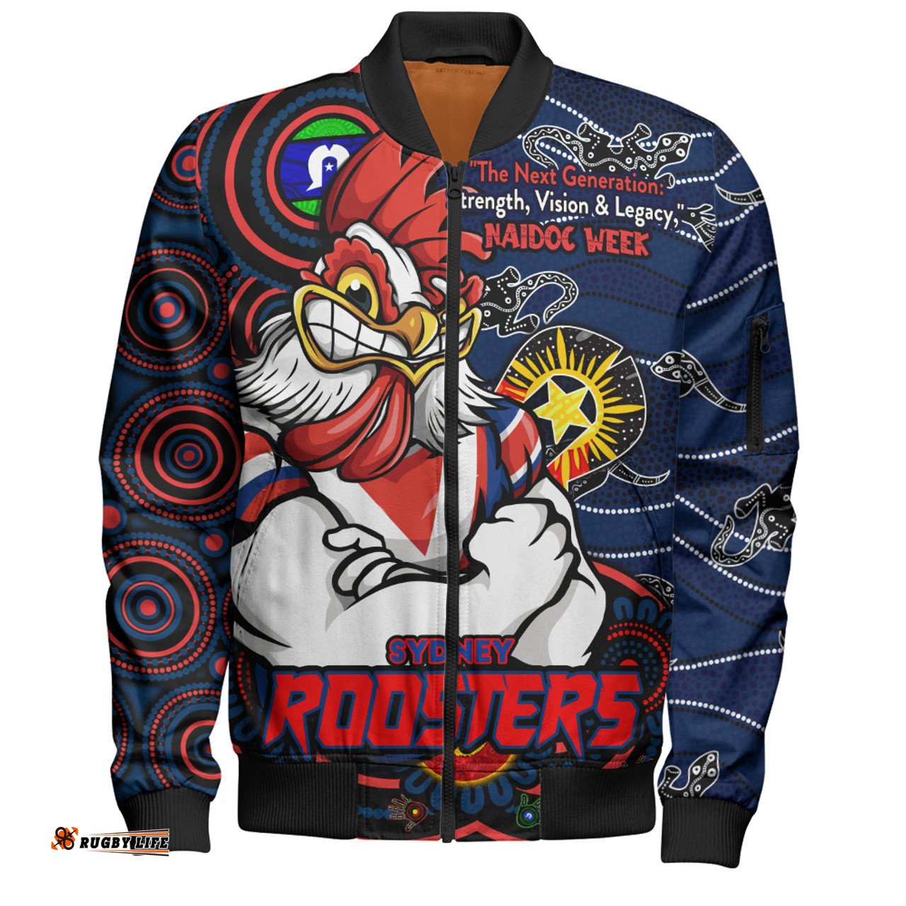 Amazing Aussie Sydney Roosters Spirit Of NAIDOC Series Bomber Jacket