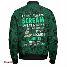 Amazing Aussie South Sydney Rabbitohs Scream With Tropical Patterns Bomber Jacket