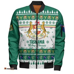 Amazing Aussie Tasmania Christmas Merry Chrissie Bomber Jacket