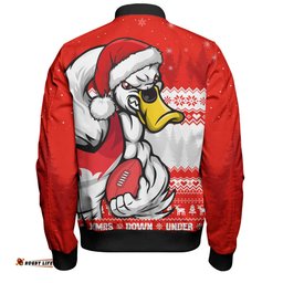 Amazing Aussie Sydney Swans Merry Christmas Down Under Footy Power Style Bomber Jacket