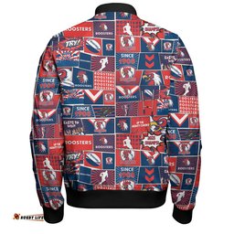 Amazing Aussie Sydney Roosters Team Of Us Die Hard Fan Supporters Comic Style Bomber Jacket