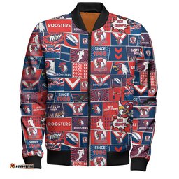 Amazing Aussie Sydney Roosters Team Of Us Die Hard Fan Supporters Comic Style Bomber Jacket