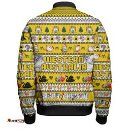Amazing Aussie Western Australia Christmas Custom Happy Chrissie Ugly Style Bomber Jacket