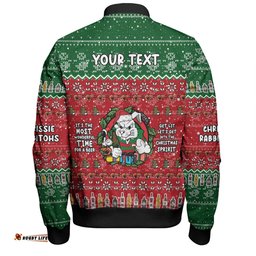Amazing Aussie South Sydney Rabbitohs Custom Chrissie Spirit Bomber Jacket