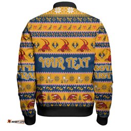 Amazing Aussie South Australia Big Things Christmas Custom The Big Lobster Bomber Jacket