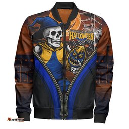Amazing Aussie West Coast Eagles Halloween Night Reaper Bomber Jacket