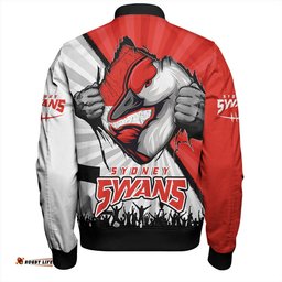 Amazing Aussie Sydney Swans Breaking Through Fan Design Bomber Jacket