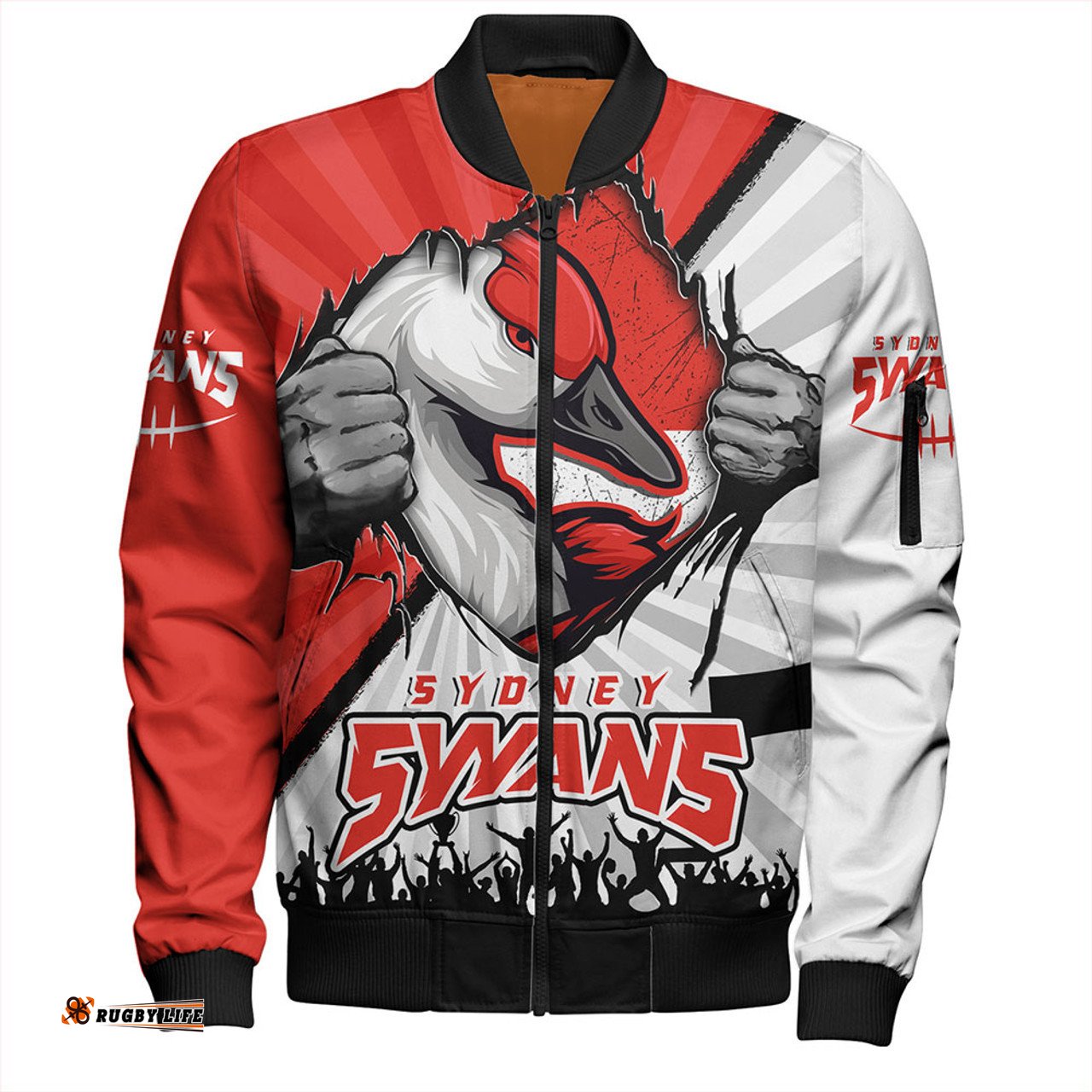 Amazing Aussie Sydney Swans Breaking Through Fan Design Bomber Jacket