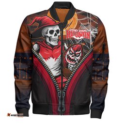 Amazing Aussie Sydney Swans Halloween Night Reaper Bomber Jacket